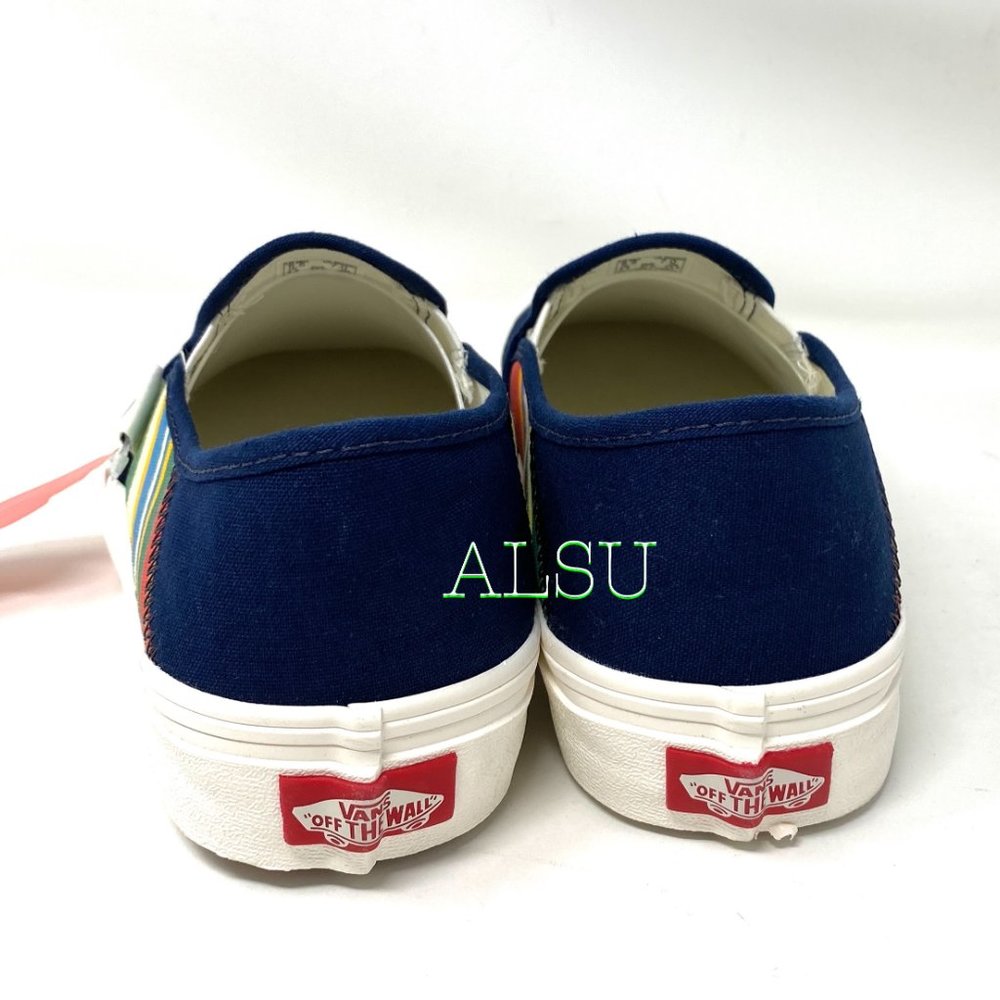 💖MEGA SALE💖VANS Slip-On Sf Low Top Retro Stripes Canvas Women Size VN0A3MVD1B3 - Picture 8 of 9